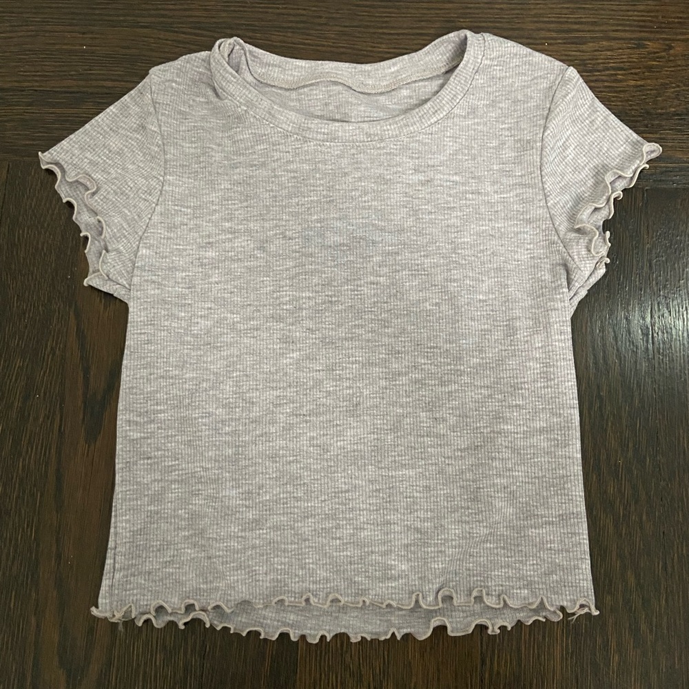 Gray knitted t-shirt